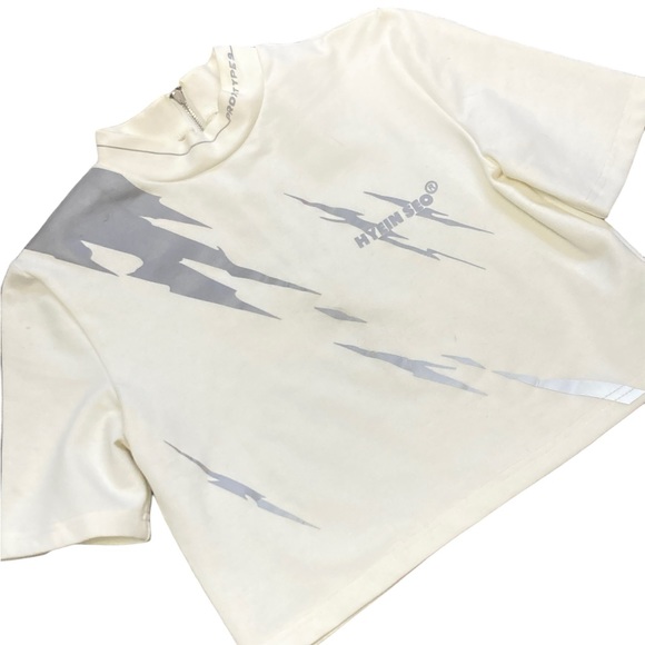 HYEIN SEO Reflective Thunder Top Women’s size 2 in Cream / Reflective 3M - Picture 3 of 9